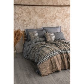Cotton Box Toprak Timbre Antrasit Çift Kişilik Nevresim Takımı