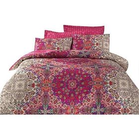 Cotton Box Tuğba Fuşya Saten Çift Kişilik Nevresim Takımı