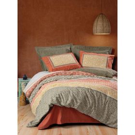 Cotton Box Tuwa Ethnic Kiremit Çift Kişilik Nevresim Takımı Seti