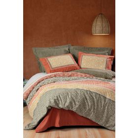 Cotton Box Tuwa Ethnic Kiremit Çift Kişilik Nevresim Takımı Seti