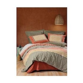 Cotton Box Tuwa Ethnic Kiremit Çift Kişilik Nevresim Takımı Seti