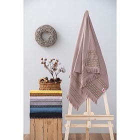 Cotton Box Twins %100 Pamuk Bej Plaj Havlusu