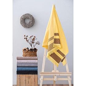 Cotton Box Twins %100 Pamuk Sarı Plaj Havlusu