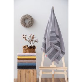 Cotton Box Twins 75x150 Gri Bukle Havlu