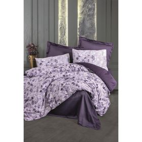 Cotton Box Willow Mor Çift Kişilik Saten Nevresim Takımı