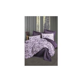 Cotton Box Willow Mor Çift Kişilik Saten Nevresim Takımı