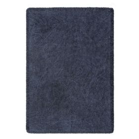 Cotton Halı Rustik RS01 120x180 cm Blue Dört Tarafı Saçaklı Pamuklu Yıkanabilir Kilim