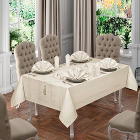 Cotton House Sofia Krem Masa Örtüsü Takımı
