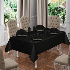 Cotton House Sofia Siyah Masa Örtüsü Takımı