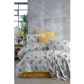 Cotton Life Bella Sarı Tek Kişilik 160x220 cm Nevresim Takımı
