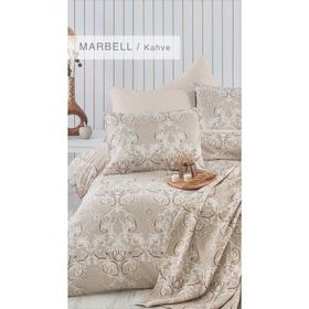 Cotton Life Çift Kişilik Marbell Kahve Nevresim Takımı