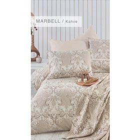 Cotton Life Çift Kişilik Marbell Kahve Nevresim Takımı