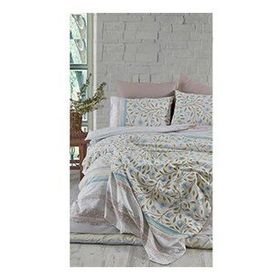 Cotton Life Fiesta Mavi 160x220 cm Tek Kişilik Kutulu Nevresim Takımı