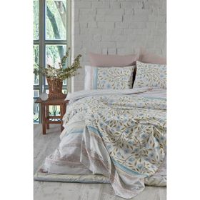 Cotton Life Fiesta Mavi 160x220 cm Tek Kişilik Kutulu Nevresim Takımı