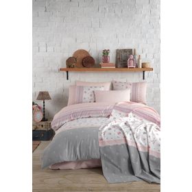 Cotton Life Lusia Somon Çift Kişilik Nevresim Takımı