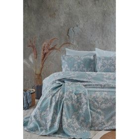 Cotton Life Marbell 200x220 cm Mavi Çift Kişilik Kutulu Nevresim Takımı