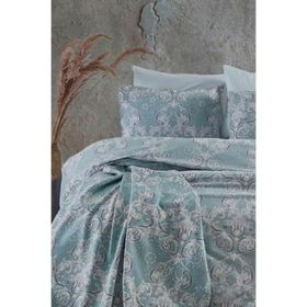 Cotton Life Marbell 200x220 cm Mavi Çift Kişilik Kutulu Nevresim Takımı