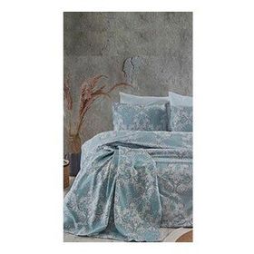 Cotton Life Marbell 200x220 cm Mavi Çift Kişilik Kutulu Nevresim Takımı