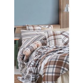 Cotton Life Nero Kahve Tek Kişilik Nevresim Takımı