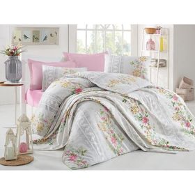 Cotton Life Pembe Çift Kişilik Pike