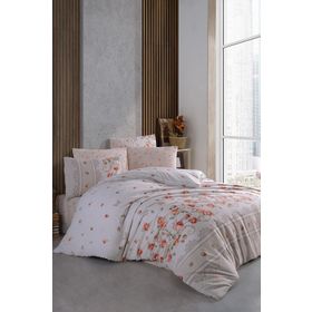 Cotton Life Rose Kahve Çift Kişilik Nevresim Takımı