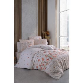 Cotton Life Rose Kahve Çift Kişilik Nevresim Takımı