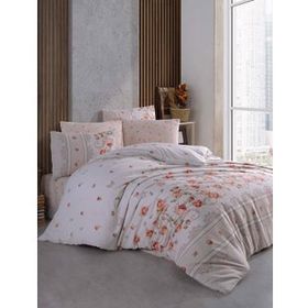 Cotton Life Rose Kahve Çift Kişilik Nevresim Takımı