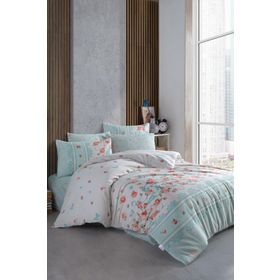 Cotton Life Rose Mint Çift Kişilik Nevresim Takımı