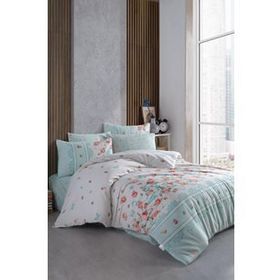 Cotton Life Rose Mint Çift Kişilik Nevresim Takımı