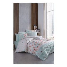 Cotton Life Rose Mint Çift Kişilik Nevresim Takımı