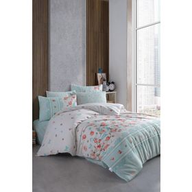 Cotton Life Rose Mint Çift Kişilik Nevresim Takımı