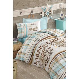 Cotton Life ST00443 Skipper Mavi Tek Kişilik Nevresim Takımı
