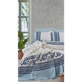 Cotton Life Tek Kişilik Paisley Mavi Nevresim Takımı
