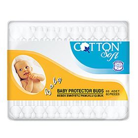 Cotton Soft Bebekler İçin 60 Adet Kulak Çubuğu