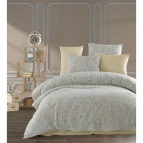 Cotton Touch Puzzle Gray 160x220 cm Tek Kişilik Nevresim Takımı