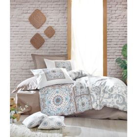 Cotton Touch Puzzle Gray 200x220 cm Çift Kişilik Nevresim Takımı
