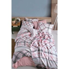 Cotton Touch Puzzle Gray 200x220 cm Çift Kişilik Nevresim Takımı