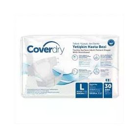 Coverdry Tekstil Yüzeyli Bel Bantlı Yetişkin L 4x30 Adet Hasta Bezi