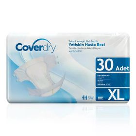 CoverdryXL-Extra Large Beden 30 Adet Bel Bantlı Hasta Bezi