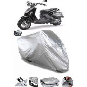 Coverplus Aprilia Mojito 125 Custom Gri Arka Çanta Uyumlu Su Geçirmez Motosiklet Brandası