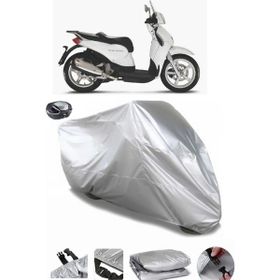 Coverplus Aprilia Scarabeo 200 Gri Arka Çanta Uyumlu Su Geçirmez Motosiklet Brandası