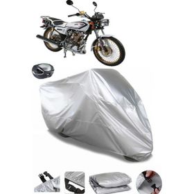 Coverplus Arora AR 100-8 Klasik Tel Gri Arka Çanta Uyumlu Su Geçirmez Motosiklet Brandası