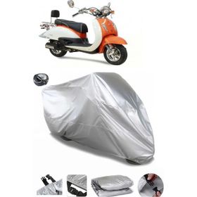 Coverplus Asya AS 125 T Gri Arka Çanta Uyumlu Su Geçirmez Motosiklet Brandası