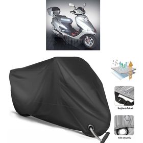 Coverplus Asya HJ 125 T Siyah Motosiklet Branda