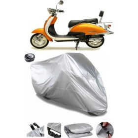 Coverplus Asya Nostalji 125 Gri Arka Çanta Uyumlu Su Geçirmez Motosiklet Brandası