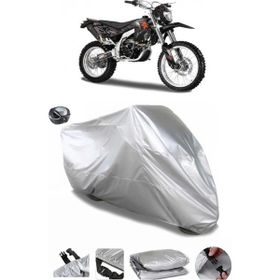 Coverplus Asya RX 250 Cross Gri Arka Çanta Uyumlu Su Geçirmez Motosiklet Brandası