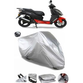 Coverplus Asya Shark 150 Gri Arka Çanta Uyumlu Su Geçirmez Motosiklet Brandası