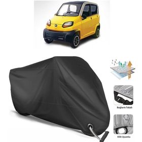 Coverplus Bajaj Qute RE 60 Siyah Motosiklet Branda