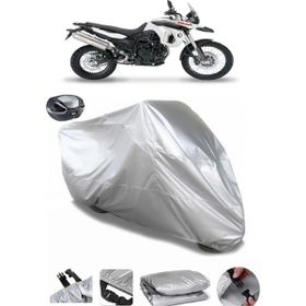Coverplus Bmw F 800 GS Gri Arka Çanta Uyumlu Su Geçirmez Motosiklet Brandası