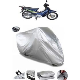 Coverplus Çelik Motor CUP 110 Gri Arka Çanta Uyumlu Su Geçirmez Motosiklet Brandası